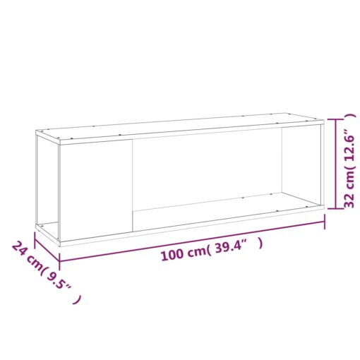 TV Cabinet Sonoma Oak 100x24x32 cm Engineered Wood - Image 4