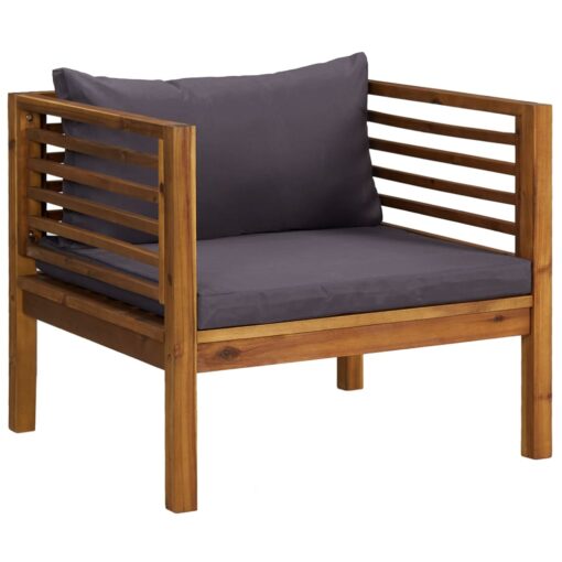 7 Piece Garden Lounge Set with Cushion Solid Acacia Wood - Image 4