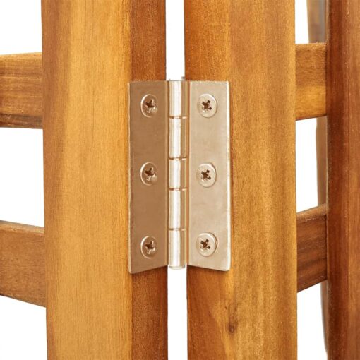 3-Panel Room Divider 121.5x2x115 cm Solid Wood Acacia - Image 4