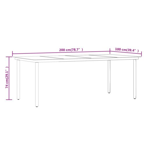 7 Piece Garden Dining Set Brown and Black - Image 5