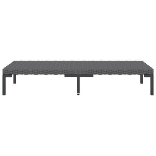 7 Piece Garden Lounge Set with Cushions Poly Rattan Dark Grey - Image 4