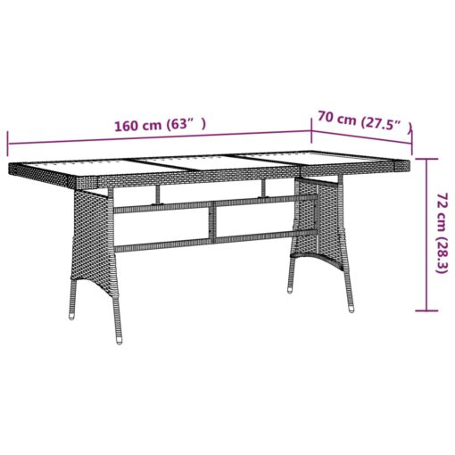 7 Piece Outdoor Dining Set Poly Rattan Black - Image 5