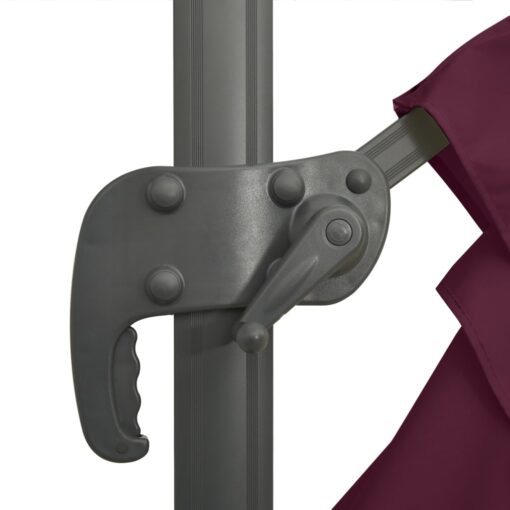 Cantilever Umbrella with Aluminium Pole Bordeaux Red 400x300 cm - Image 5