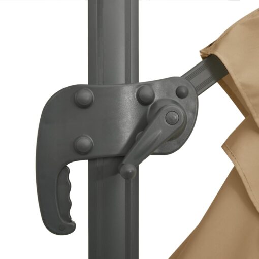 Double Top Cantilever Umbrella Taupe 300x300 cm - Image 5