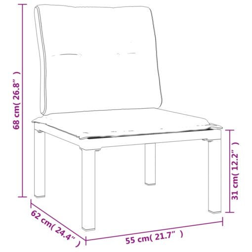 4 Piece Garden Lounge Set Black and Grey Poly Rattan - Image 7
